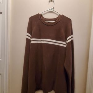 XXL old navy 80s striped brown sweater